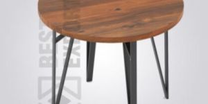 Wells 4 Seater Round Wooden Restaurant Table