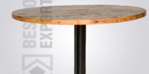 Wooden Top Round Pedestal Dining Table
