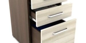 Wooden 3 Drawer Fixed Pedestal for Office