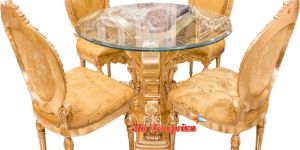 Wooden Round Dining Table Set DNG-09