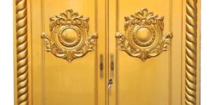 Wooden Royal Gold Almirah Wardrobe ALM-05