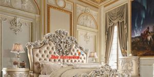 Wooden Royal King Size Bed BD-0124