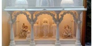 Indoor White Marble Temple with Lighting