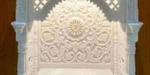 White Marble Temple with Lighting