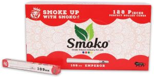 Smoko Rolling Cones, Rolling Papers, 128 Pcs., Classic King Size 109 Mm, White