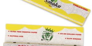 Smoko Rolling Papers Unbleached King Size Full Box 50 Booklets with 33 Papers