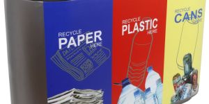 Trio 60L Plastic Color Coded Waste Bin