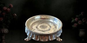 Silver Urli Bowl with Stand