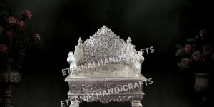 Traditional Silver Singhasan