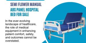 SEMI FLOWER ABS PANEL MANUAL HOSPITAL BEDS