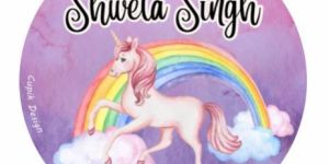 Unicorns & Rainbows Waterproof Stickers (Round)