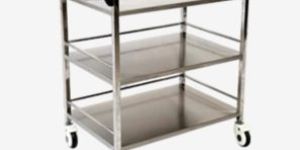 Three Shelf Stainless Steel Instrument Trolley