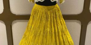 Yellow Georgette Ladies Lehenga