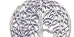 Tree of Life Pendant : Brass with Silver Polish
