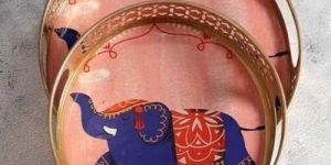 Pichwai Painting Tray set2 Baby Elephant Baby Hamper