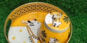 Pichwai Trays with Jar