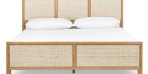 Taren Bed with Rattan Headboard