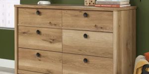 Timber 6 Drawer Dresser