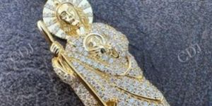 Solid St Jude San Judas Tadeo 925 Sterling Silver Pendant