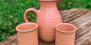 Terracotta Clay Jug Set