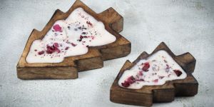 Christmas Wooden Jar Candle