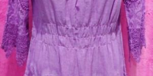 Ladies Lavender Pure Cotton Dress