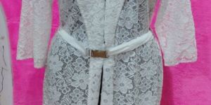 Ladies White Net Designer Shrug