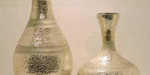 Polished Golden Glass Flower Vase