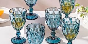 Sea Blue Wine Goblet