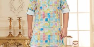 0-5 Years Boys Tomato Colour Kurta Pajama Set