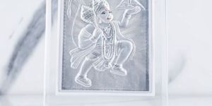 Plastic 999 Silver Hanuman Frame