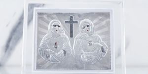 Plastic 999 Silver Jesus Frame