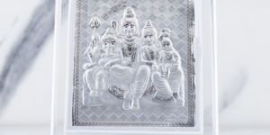 Plastic 999 Silver Shiv Parivar Frame