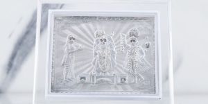 Plastic 999 Silver Shreenathji Yamunaji Frame