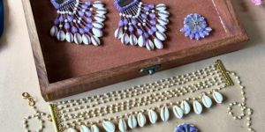 Ladies Mirror Artificial Necklace Set