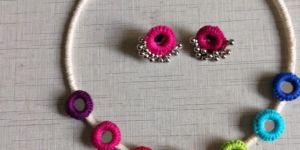 Ladies Multicolor Navratri Necklace Set