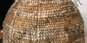 Wooden Beaded Hanging Lamp