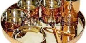 Traditional Copper Thali Set