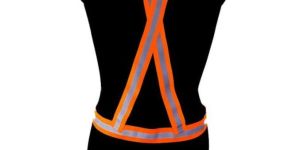 O2 FSPRO Orange Safety Reflective Cross Belt