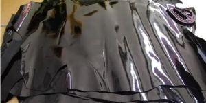 Black Glossy Real Leather