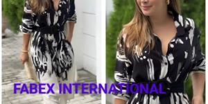 Ladies Long Crepe One Piece Dress