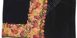 Ladies Semi Pashmina Embroidered Border Shawl