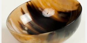 Natural Polished Horn Bowl