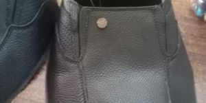 Mens Black Slip on Mild Leather Shoes