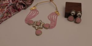 Art No. 625B Choker Kundan Necklace Set