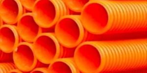 Orange HDPE Double Wall Corrugated Pipe