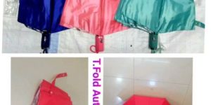 three fold auto mono silver umbrella