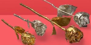 Real Rose Dept In Gold & Silver