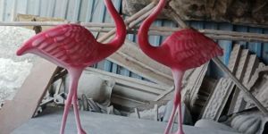 Swan Pair Fiber Statue