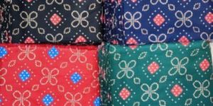 Gold Print Rayon Fabric